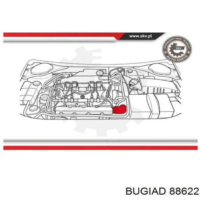 Купить 88622 Bugiad Патрубок системы рециркуляции отработавших газов EGR