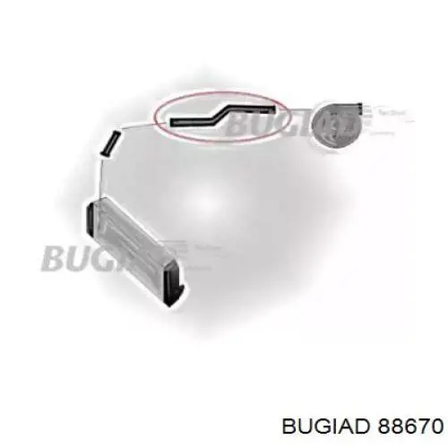 Патрубок воздушный, выход из турбины/компрессора (наддув) 88670 Bugiad