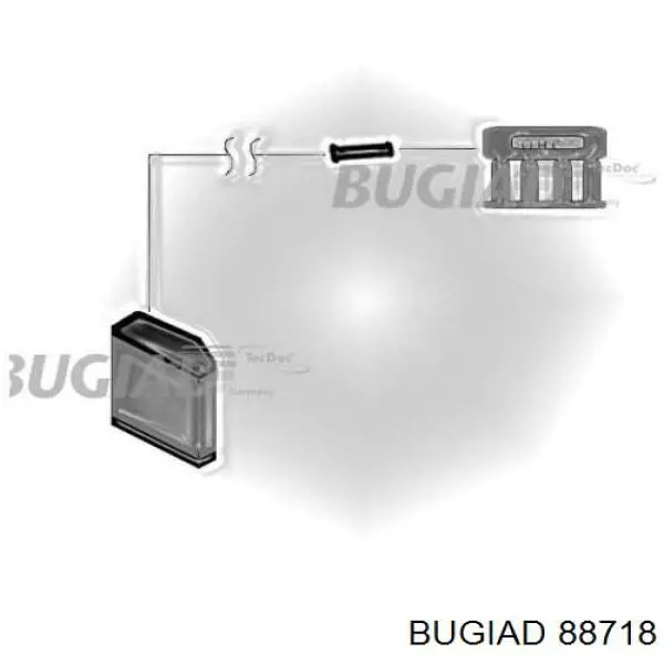 88718 Bugiad cano derivado de ar, fornecimento de ar quente até o regulador