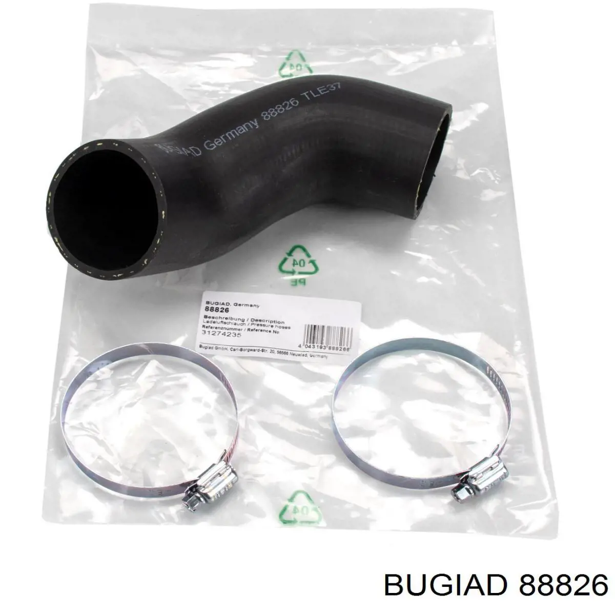 Шланг/патрубок интеркуллера Bugiad 88826 цена, от 50.57 USD
