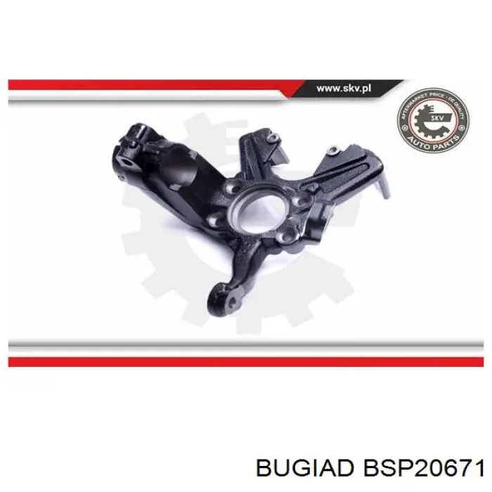 Цапфа (поворотный кулак) передний левый Bugiad BSP20671 цена, от 50.37 USD