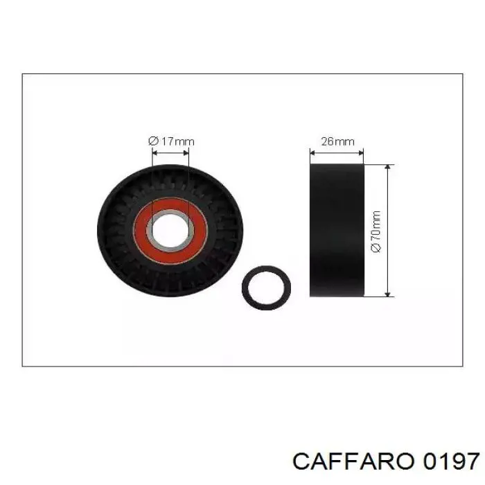 Ролик натяжителя приводного ремня CAFFARO 0197