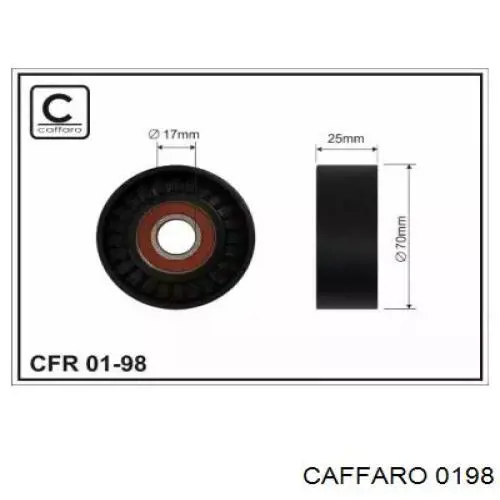 Ролик натяжителя приводного ремня CAFFARO 0198