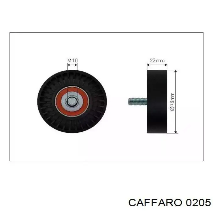 02-05 Caffaro rolo parasita da correia de transmissão