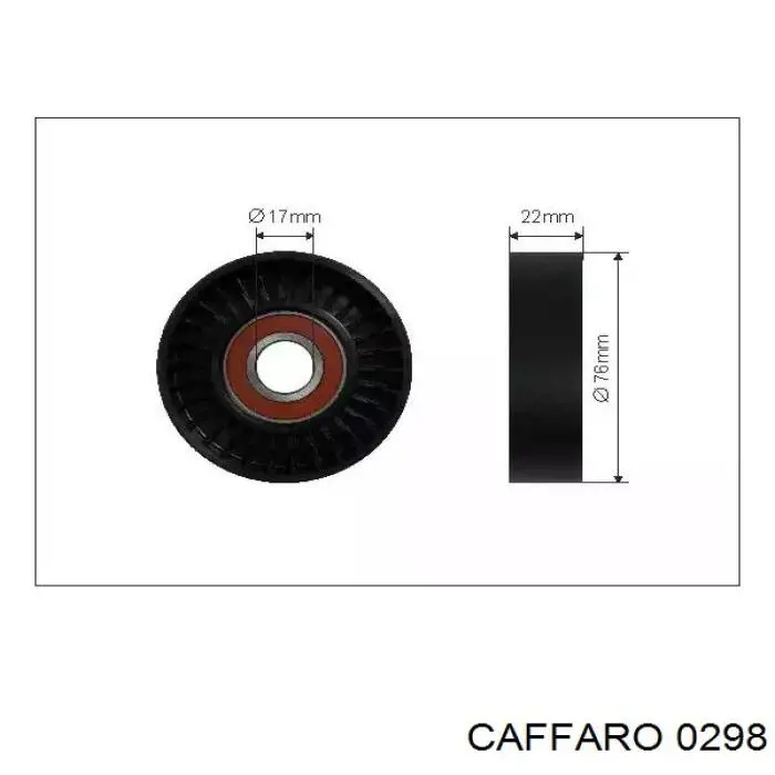 Ролик натяжителя приводного ремня CAFFARO 0298