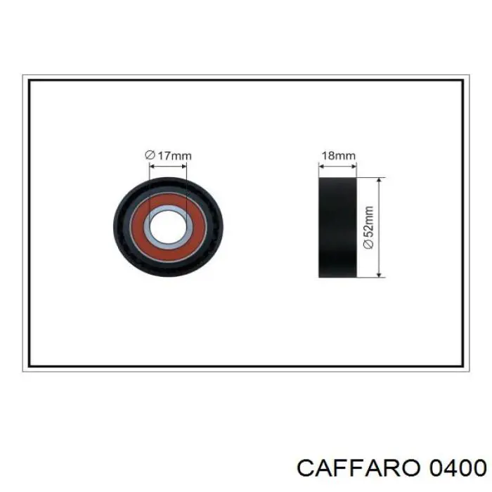 Ролик натяжителя приводного ремня CAFFARO 0400