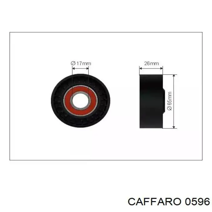 Ролик натяжителя приводного ремня CAFFARO 0596