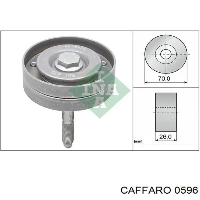 Натяжной ролик Caffaro 0596 цена, от 7.52 USD