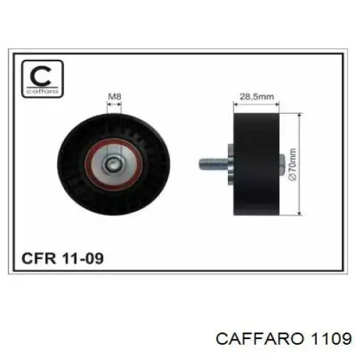 1109 Caffaro rolo parasita da correia de transmissão