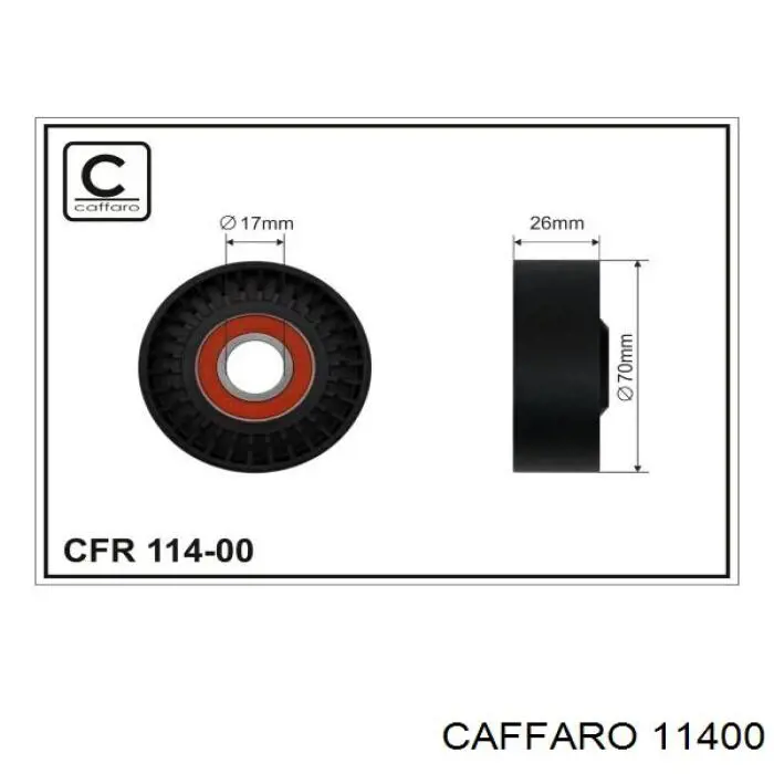 11400 Caffaro натяжной ролик