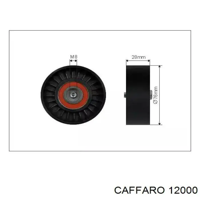CFR120-00 Caffaro натяжной ролик