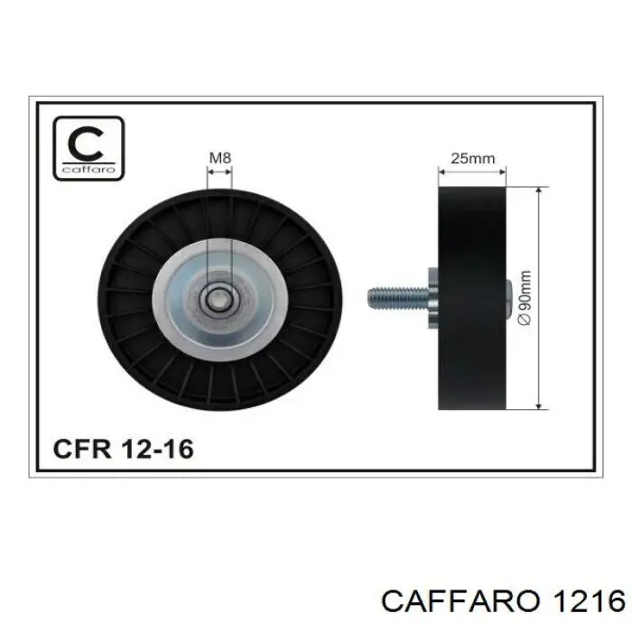 Ролик приводного ременя, паразитний 1216 Caffaro