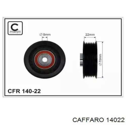 Ролик приводного ремня паразитный CAFFARO 14022