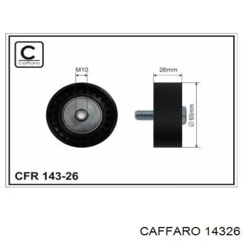 14326 Caffaro rolo parasita da correia de transmissão