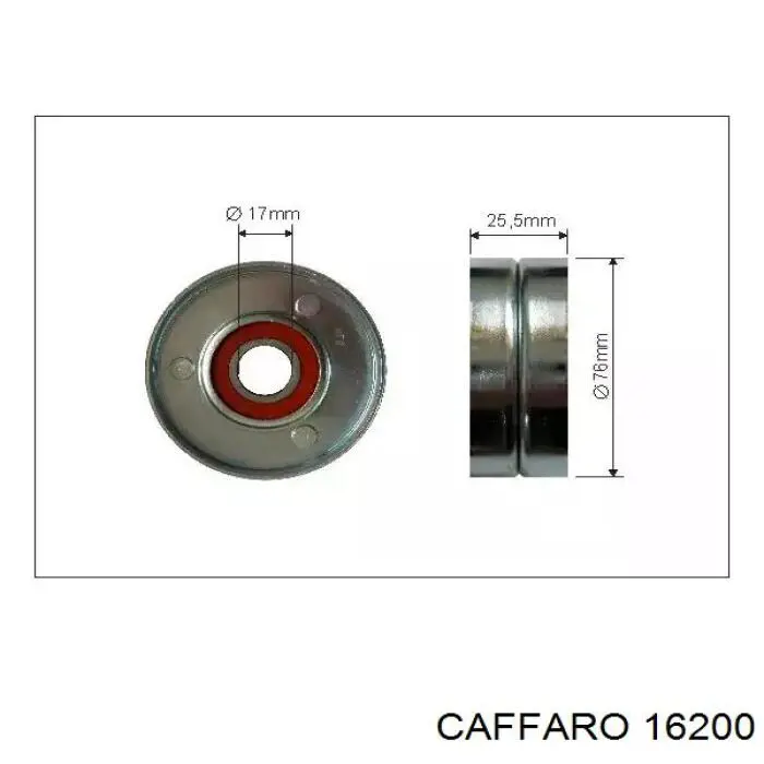 Ролик приводного ремня паразитный CAFFARO 16200