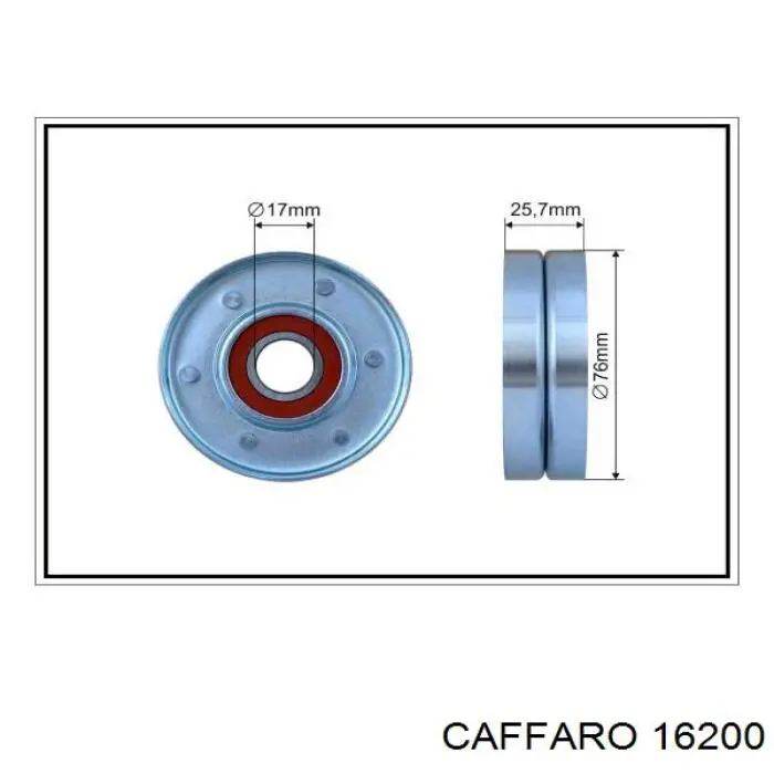 Rodillo guia 16200 Caffaro