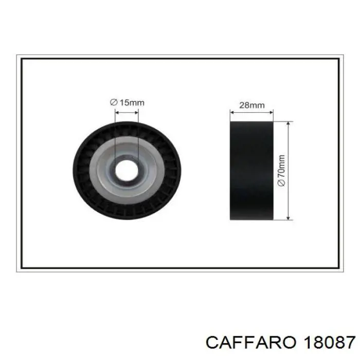 Polea tensora correa poli V 18087 Caffaro