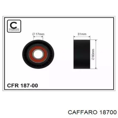 18700 Caffaro Ролик натяжителя ремня агрегатов