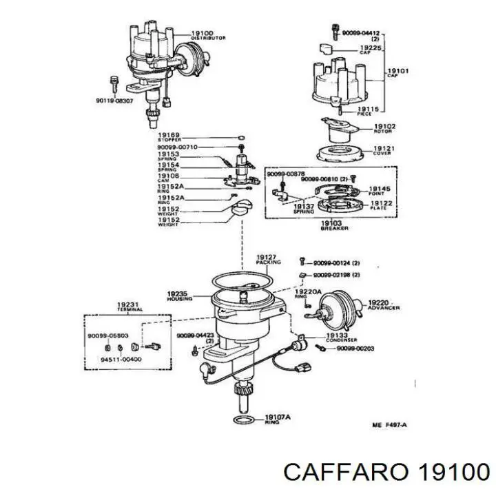 Ролик натяжителя приводного ремня Caffaro 19100