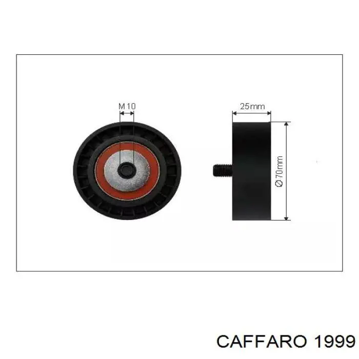 Ролик натягувача приводного ременя 1999 Caffaro