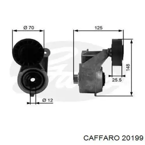 Натяжной ролик Caffaro 20199 цена, от 11.54 USD
