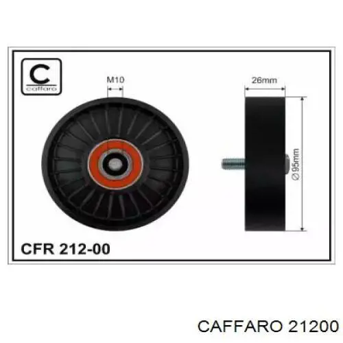Паразитный ролик приводного ремня Caffaro 21200 цена, от 10.25 USD