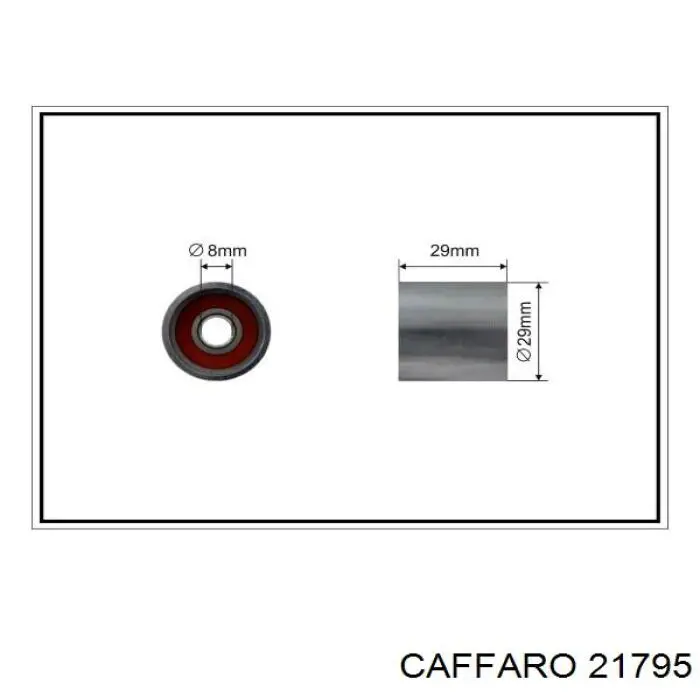 Ролик ременя ГРМ, паразитний 21795 Caffaro