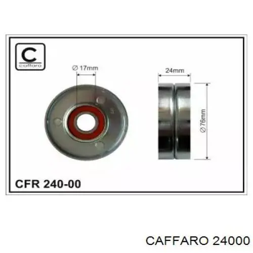 Ролик натяжителя приводного ремня CAFFARO 24000