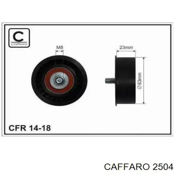 Обводной ролик ремня ГРМ Caffaro 2504 цена, от 12.05 USD