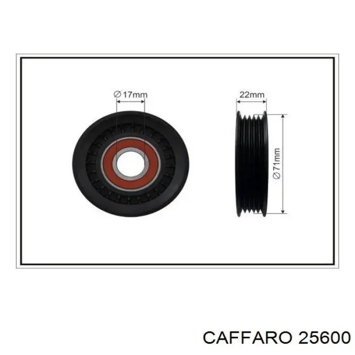 25600 Caffaro rolo de reguladora de tensão da correia de transmissão