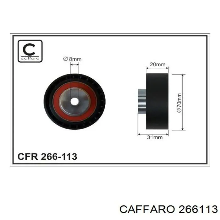 266113 Caffaro ролик грм