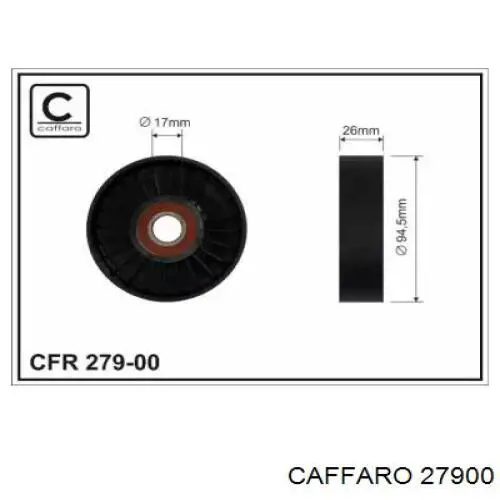 27900 Caffaro rolo parasita da correia de transmissão