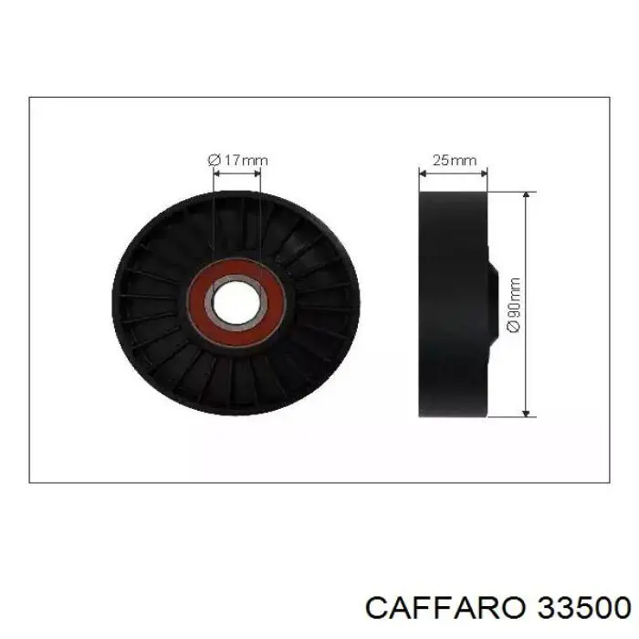 Ролик натяжителя приводного ремня CAFFARO 33500