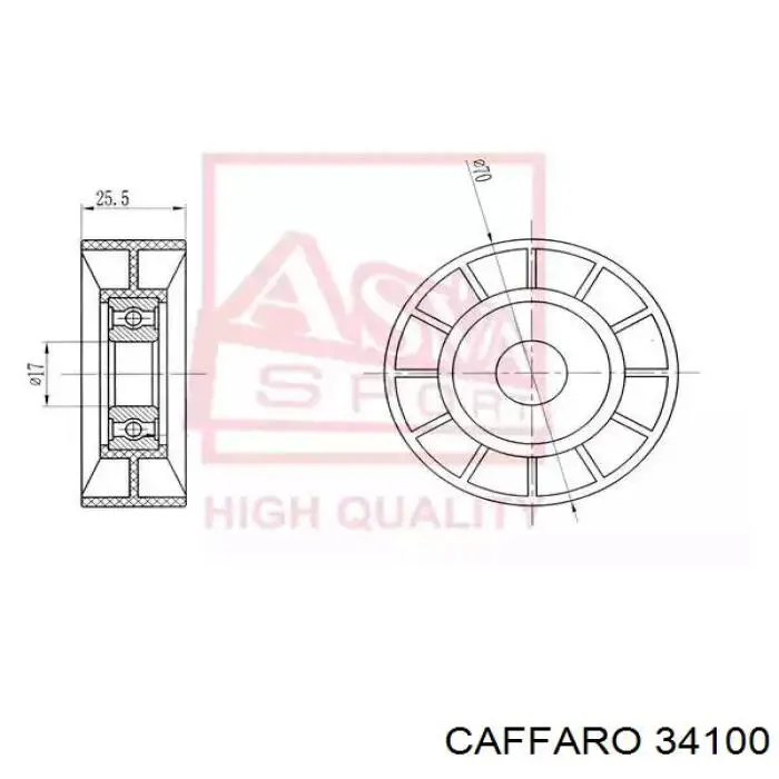 Compre 34100 Caffaro Rolo de reguladora de tensão da correia de transmissão