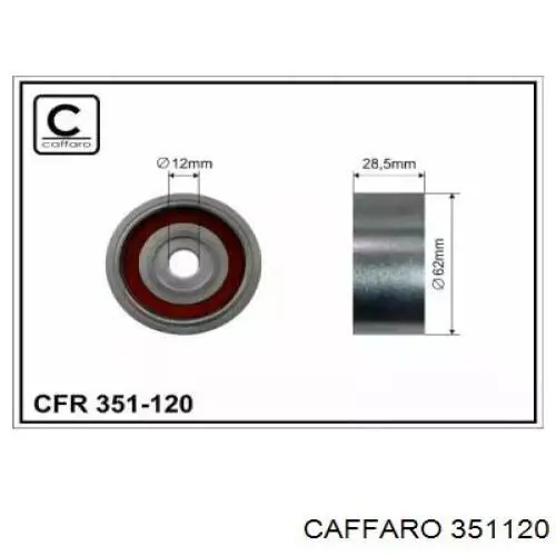 351120 Caffaro ролик ремня грм паразитный