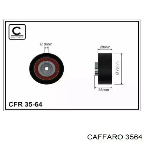 3564 Caffaro ролик ремня грм паразитный
