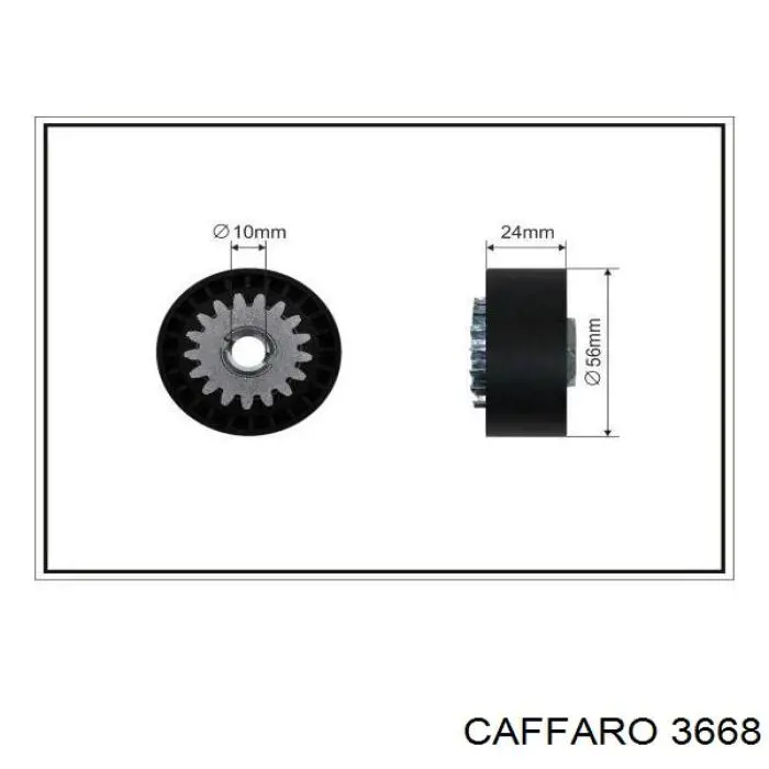 Ролик натяжителя приводного ремня CAFFARO 3668