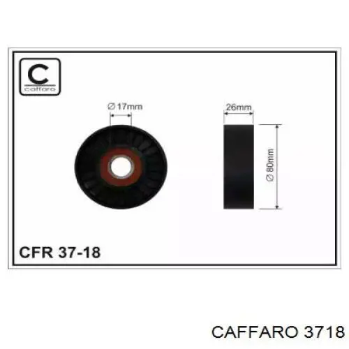 Ролик натяжителя приводного ремня CAFFARO 3718