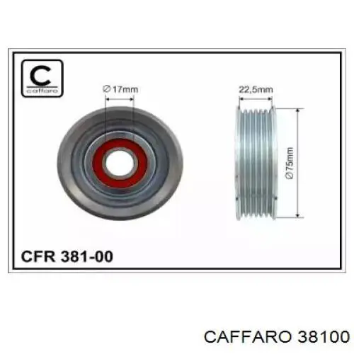 Натяжной ролик Caffaro 38100 цена, от 20.40 USD