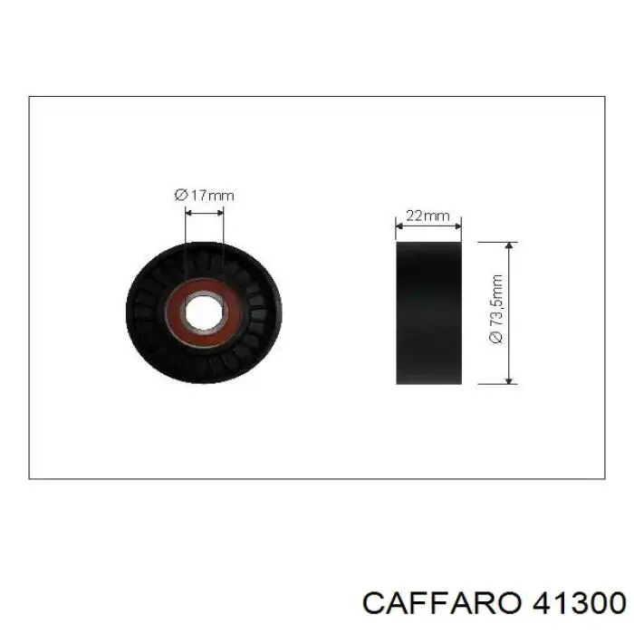 Ролик приводного ремня паразитный CAFFARO 41300