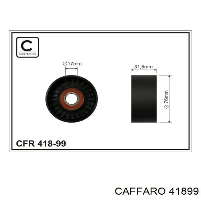41899 Caffaro Ролик натяжителя ремня агрегатов