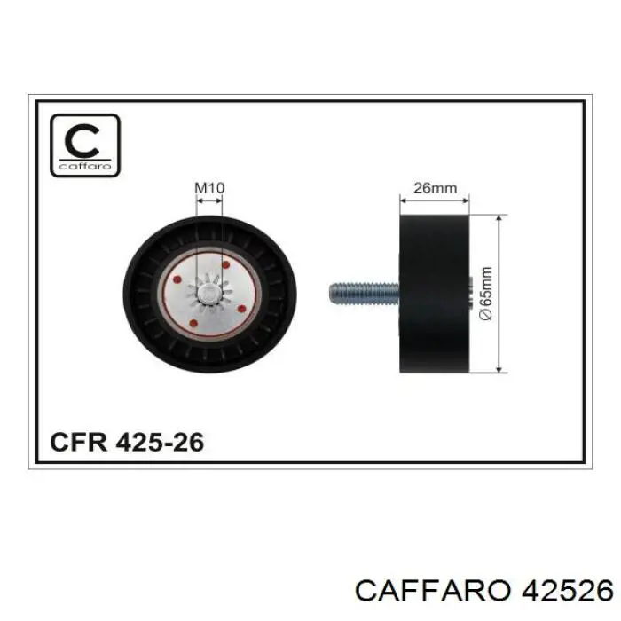 Купить 42526 Caffaro Ведуший ролик ГРМ