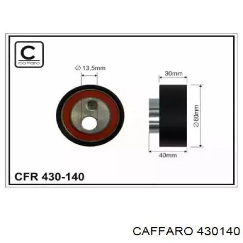 430140 Caffaro rolo de reguladora de tensão da correia do mecanismo de distribuição de gás