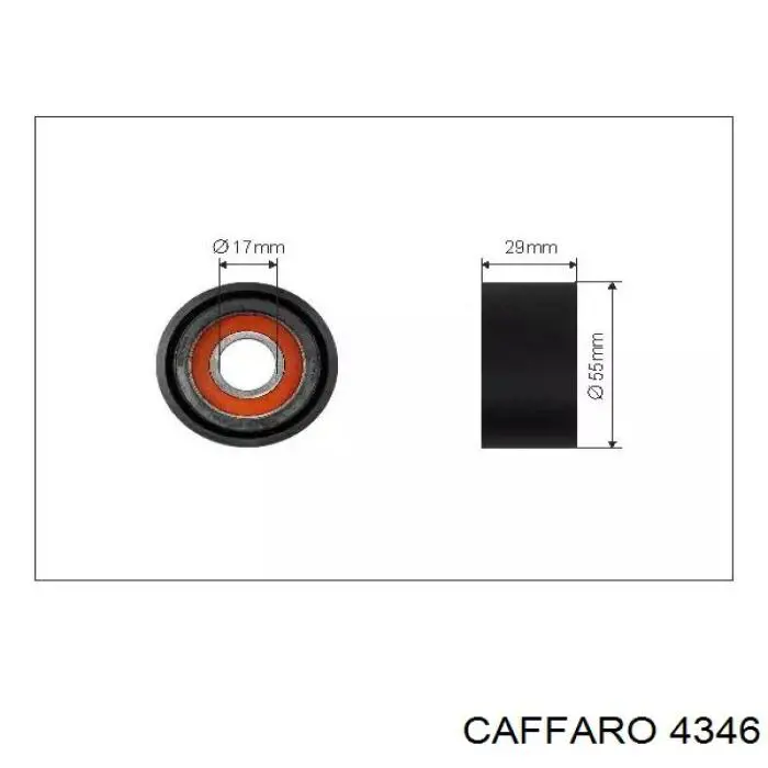 Паразитный ролик приводного ремня Caffaro 4346 цена, от 12.40 USD
