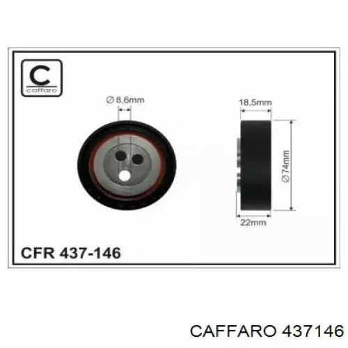 437146 Caffaro rolo de reguladora de tensão da correia de transmissão