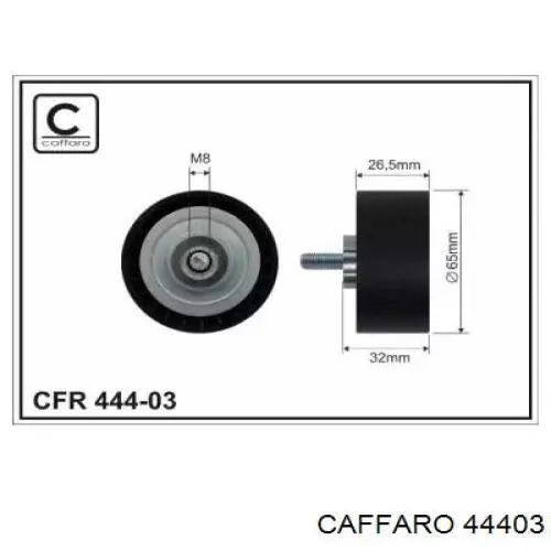 44403 Caffaro rolo parasita da correia de transmissão