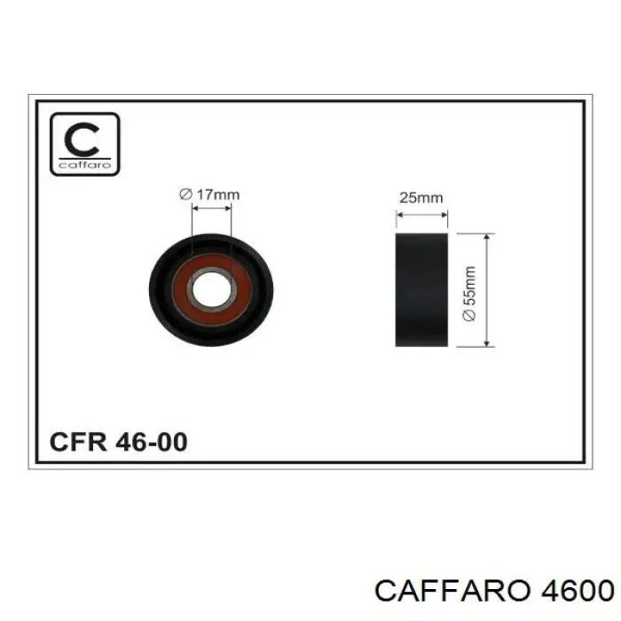 Ролик натяжителя приводного ремня CAFFARO 4600