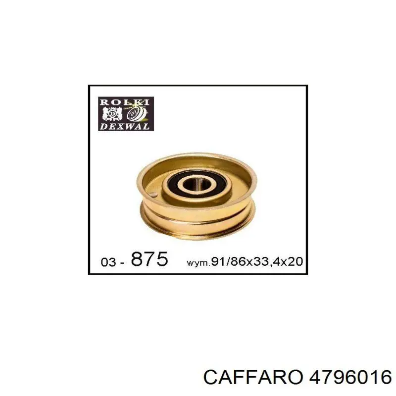 4796016 Caffaro Ролик приводного ремня, паразитный