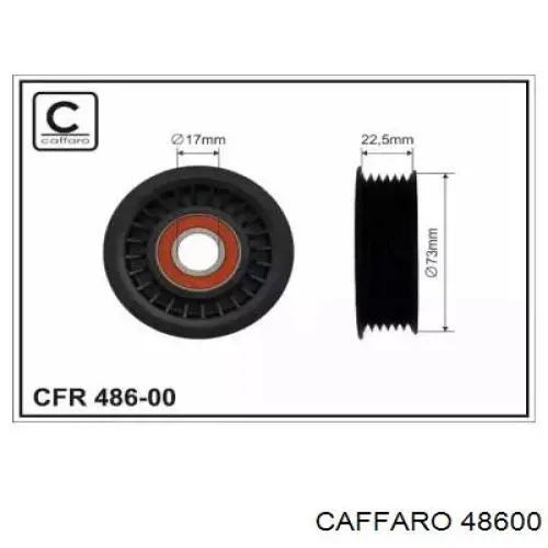 Ролик натяжителя ремня газораспределения Caffaro 48600 цена, от 9.80 USD