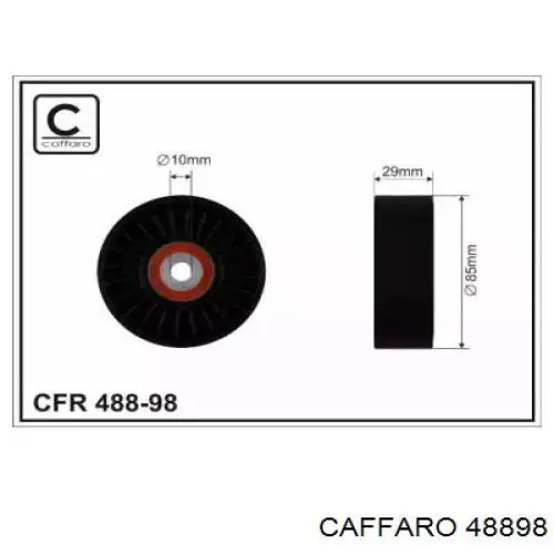48898 Caffaro Ролик приводного ремня, паразитный
